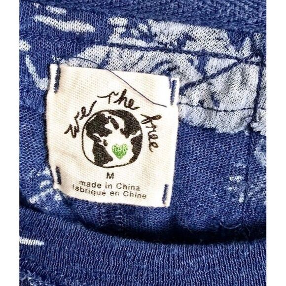 We The Free Bali Backpacker Knit T-Shirt Berry Combo Size Medium Linen Blend - Picture 3 of 7